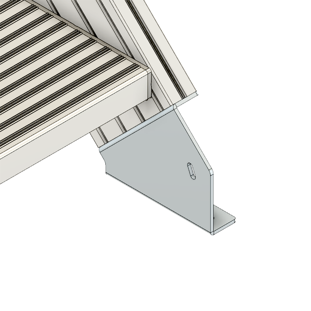 43-445-1 MODULAR SOLUTIONS 45 DEG STAIR CONNECTOR  45 DEG CONNECTION FOR 45MM X 180MM STAIR STRINGER